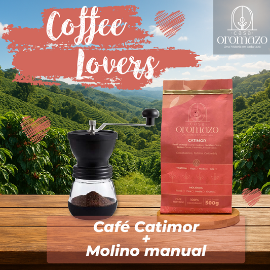 Combo: Café en Grano (500gr) + Molino Manual